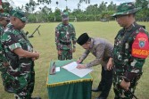 Dansatgas TMMD ke-129 Kodim 0102/Pidie Bersama Bupati Tanda Tangani Naskah Serah Terima, Seluruh Sasaran Rampung 100 Persen