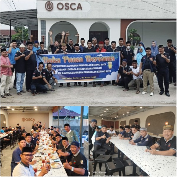 Tunjukkan Kekompakan, Forum RT dan RW Pangkalan Kerinci Kota Gelar Bukber dan Berbagi Takjil