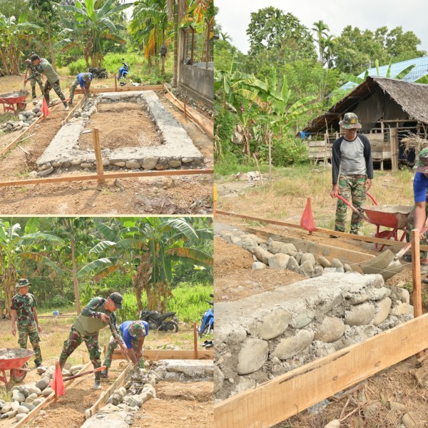 Satgas TMMD Ke-129 Kodim 0102/Pidie Kebut Pembangunan MCK, Tingkatkan Sanitasi dan Kesehatan Warga