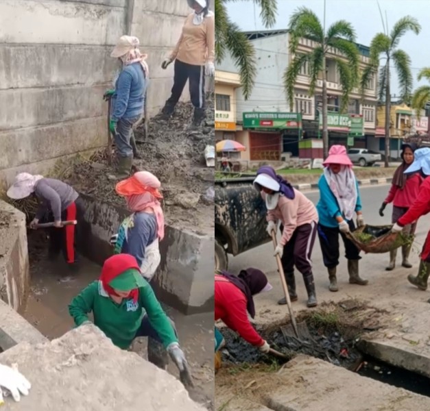Cegah Genangan Saat Hujan,Lumpur dan Sampah Dibersihkan