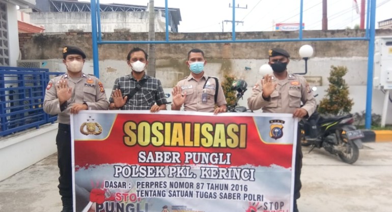 Personil Polsek Pangkalan Kerinci Kunjungi Tempat Ini, Lakukan Sosialisasi Saber Pungli