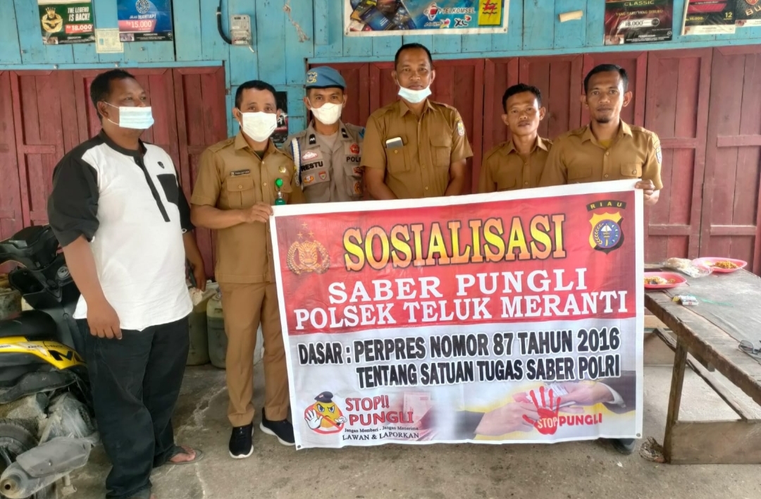 Sasar Perkantoran dan Puskesmas, Polsek Teluk Meranti Sosialisasikan Saber Pungli