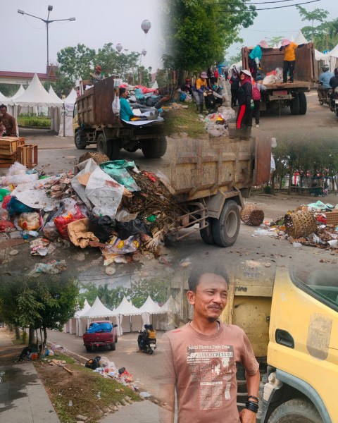 Pasca Helat Pelalawan, DLH Berjibaku Hadapi Lautan Sampah