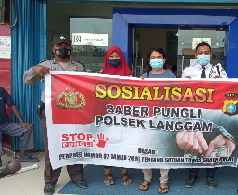 Antisipasi Pungutan Liar di Tengah Masyarakat, Polsek Langgam Lakukan Sosialisasi