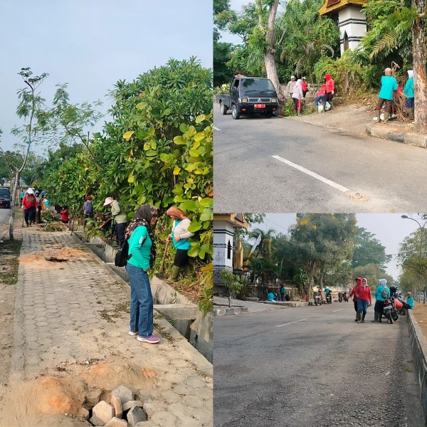 Instruksi Kepala DLH Pelalawan,Petugas Sisir Bersih Seluruh Drainase di Wilayah Kompleks Kantor Bupati