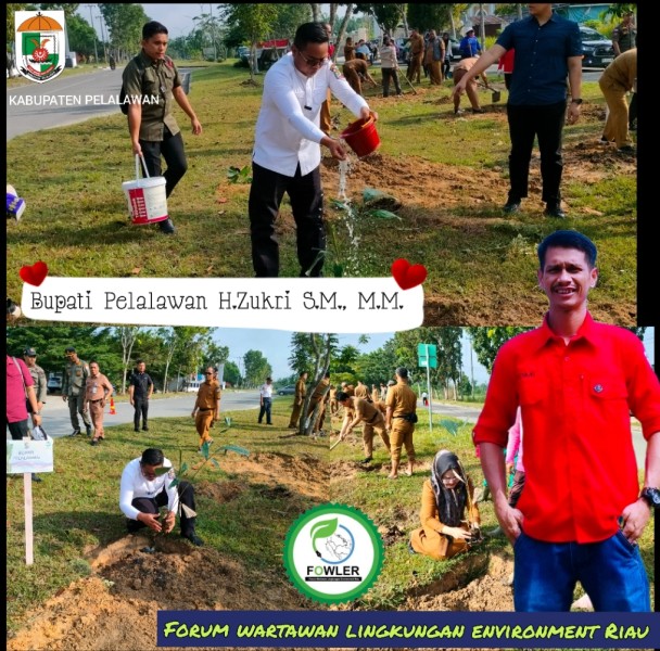Penanaman Pohon Aren dalam Program Ekonomi Kedapan – Fowler Pelalawan Nilai Bupati H. Zukri Sebagai Pemimpin Inspiratif