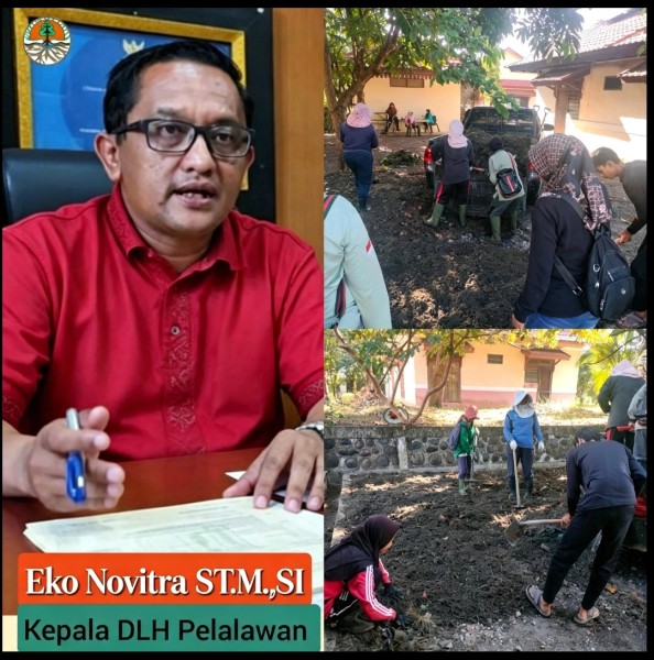 DLH Pelalawan Mulai Penimbunan Lahan Pekarangan Kantor, Siapkan Lokasi Khusus Rumah Bibit Aren