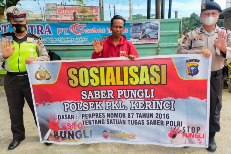 Antisipasi Pungutan Liar di Tengah Masyarakat, Polsek Pangkalan Kerinci Gelar Sosialisasi