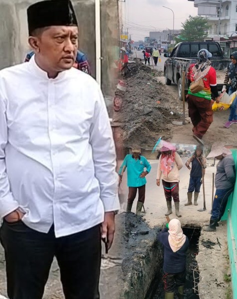 Kepala DLH Pelalawan Eko Novitra Intensifkan Pembersihan Saluran Air,Tidak Hanya Di Permukaan,Pekerja Masuk Ke Saluran