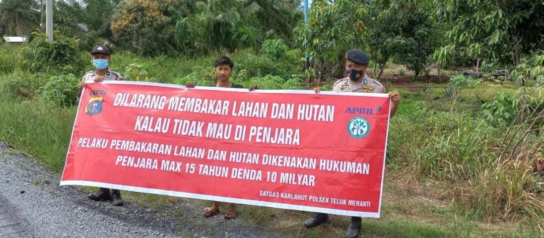 Sosialisasikan Maklumat Kapolda Riau, Polsek Teluk Meranti Cegah Karhutla