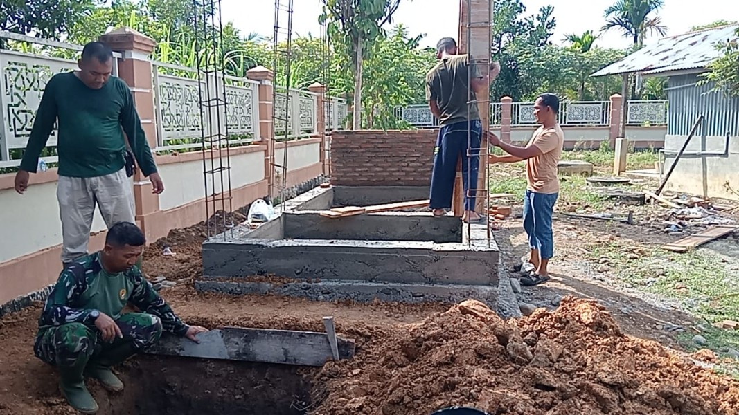 Satgas TMMD Kodim 0102/Pidie Kebut Pembangunan 5 Unit MCK, Hadirkan Sanitasi Layak bagi Warga Desa Lhok Panah dan Blang Cot