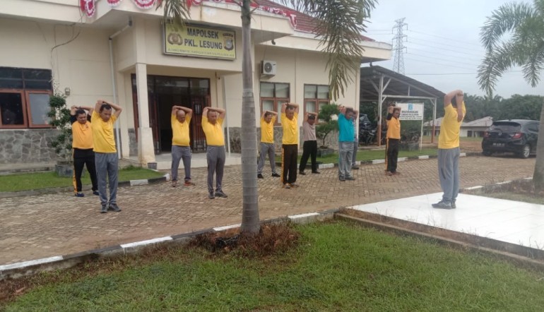 Jaga Kebugaran, Polsek Pangkalan Lesung Olahraga Bersama