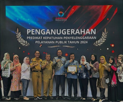 Pelalawan Raih Penghargaan Ombudsman RI, Kepatuhan Penyelenggaraan Pelayanan Publik 2024