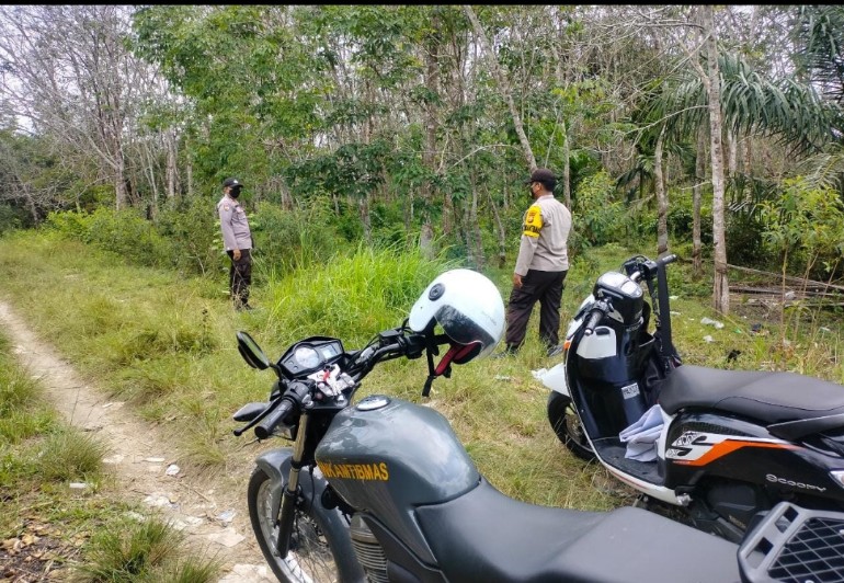 Upaya Pencegahan Kebakaran, Polsek Bunut Lakukan Pemantauan Lahan Milik Warganya