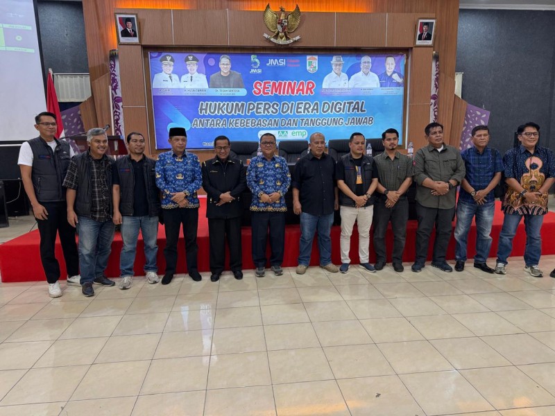 JMSI Pelalawan, EMP dan Musim Mas Kolaborasi Gelar Seminar Kebebasan Pers di Era AI