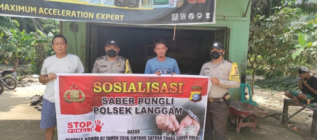 Personil Polsek Langgam Kembali Sosialisasi Antisipasi Pungli