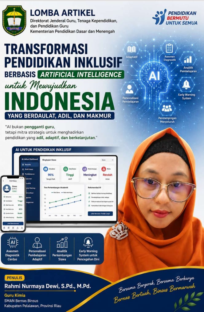 Rahmi Nurmaya Dewi, S.Pd., M.Pd. SMAN Bernas Binsus, Kabupaten Pelalawan, Provinsi Riau