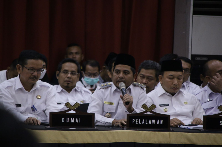 Wabub Pelalawan Nasaruddin  Hadiri dan Sampaikan Usulan Prioritas Pada Musrenbang RKPD Provinsi Riau Tahun 2024