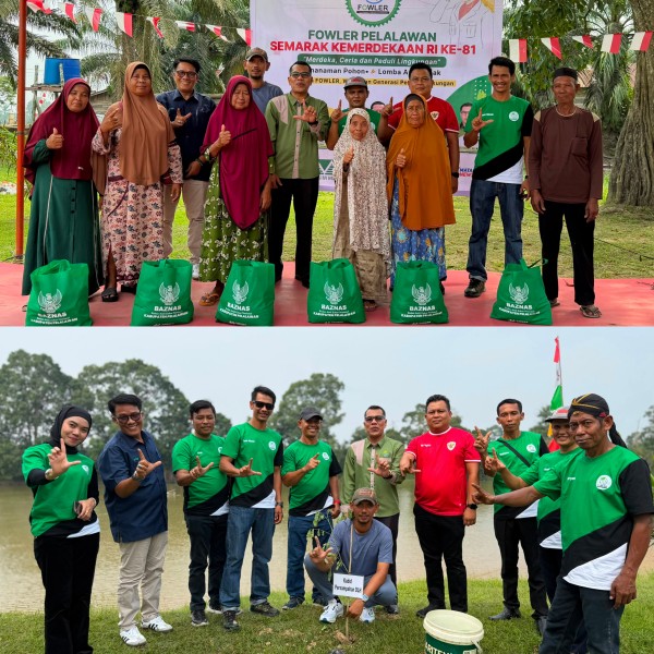 Sempena HUT RI ke-81, FOWLER Pelalawan Gelar Penanaman Pohon dan Berbagi Sembako