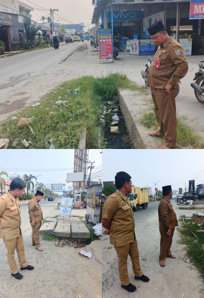 Koordinator Satgas Banjir Asisten II H.Fackrizal M,.Si Tinjau Lokasi Rawan Banjir Bersama Lurah Kerinci Kota
