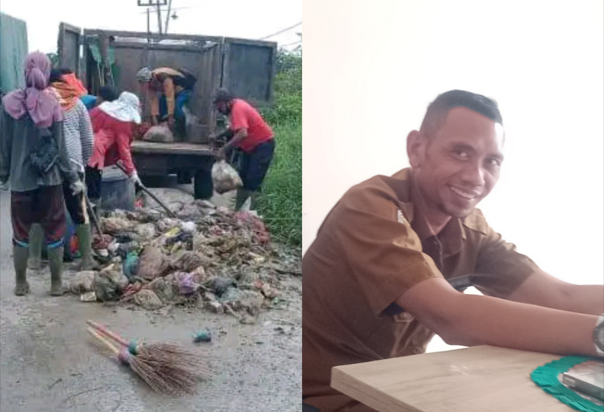 Tak Terhitung Beberapa kali Di Bersihkan,Kabid Julian Eko Masih Temukan Tumpukan Sampah Di Pinggir jalan.