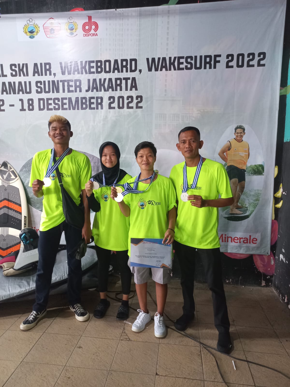 Atlit Riau Asal Pelalawan Sumbang Medali Emas di Kejurnas Ski Air & Wakeboard