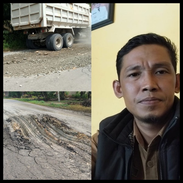 Ketua APDESI Kecamatan Bunut  Darwan S.Pd Meradang,Jalan Rusak Akibat Pembangunan Proyek Jalan, Warga Kesulitan Beraktivitas