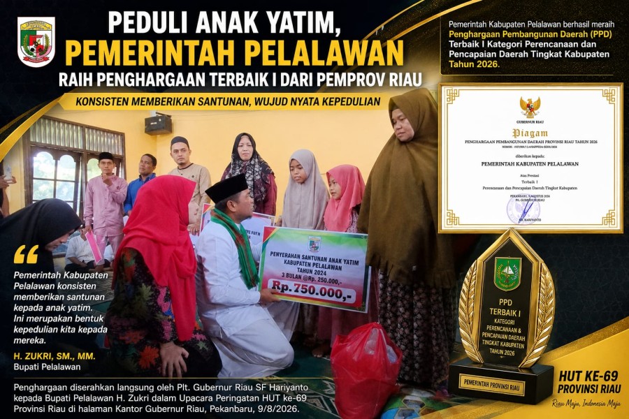 Bukan Sekadar Penghargaan, Ada Kepedulian kepada Anak Yatim di Balik Prestasi Pelalawan