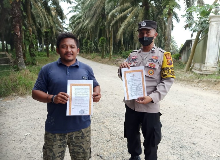 Penyebaran Maklumat Kapolda Riau, Polsek Pangkalan Kuras Cegah Kebakaran Sejak Dini