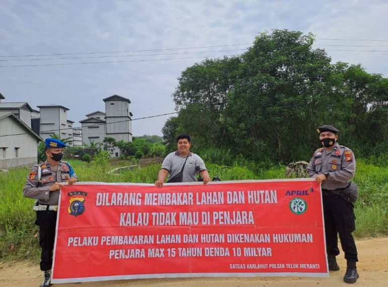 Upaya Pencegahan Kebakaran, Polsek Teluk Meranti Lakukan Patroli dan Sosialisasi