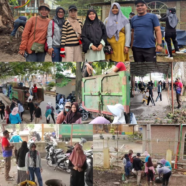 Tingkatkan Kepedulian Lingkungan, SMA Negeri 1 Pangkalan Kerinci Bersihkan Pekarangan Sekolah  DLH Pelalawan Sediakan Armada